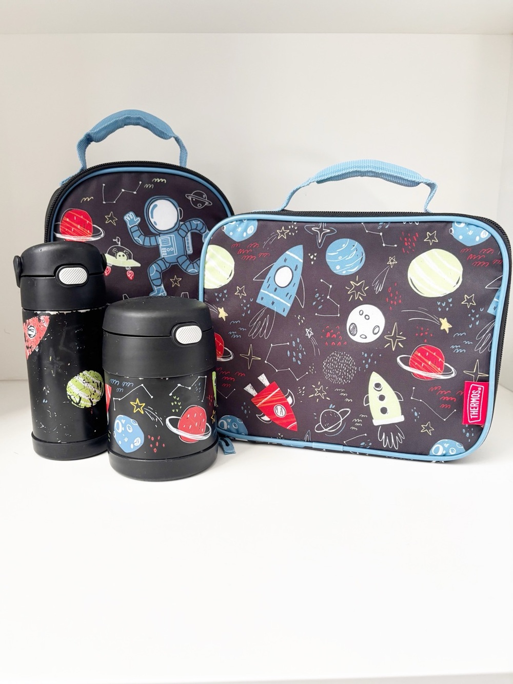 Thermos Kids Rocket Space Lunch Set - Black, Blue, Red
